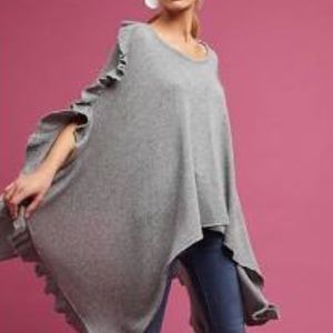 Anthropologie cascading ruffle poncho.